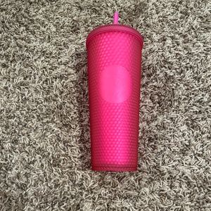 Pink Starbucks studded tumbler